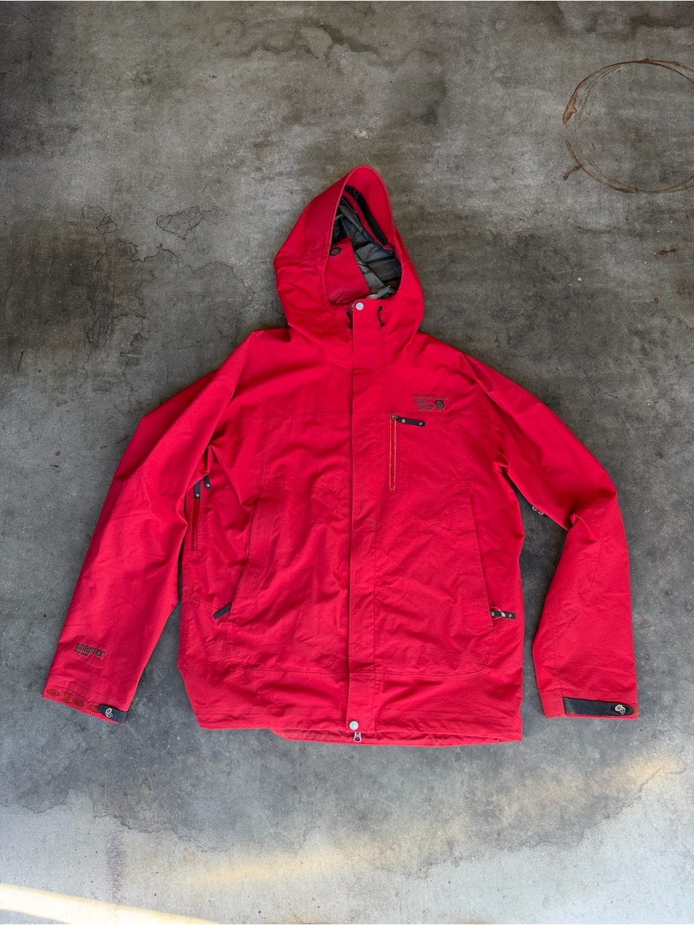 Mountain Hardwear Exposure 2 $300 Men's Gore Tex Packite Rain Jacket Size Large